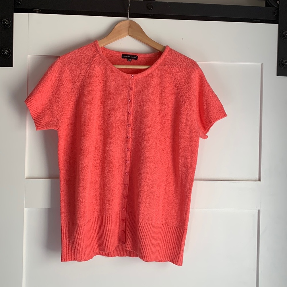 Carolyn Taylor Coral Short Sleeve Sweater